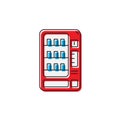 Vending machines vector icon, sign, illustration on background