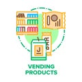 Vending Products Vector Concept Color Illustration flat
