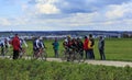 The Peloton on a Dirty Road - Paris-Nice 2016