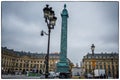 The Vendome Square and the Vendime Column, Paris, France