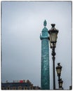 The Vendome Square and the Vendime Column, Paris, France