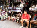 A vendor beside the famous Antipolo Church sells a wide variety of religious items.