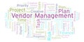 Vendor Management word cloud, made with text only.