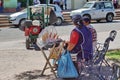 Vendor selling sweet cream