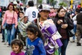 Lima, Peru - OCTOBER 28th 2017: Procession of the Lord of Miracles