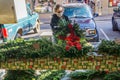 Vendor Selling Christmas Wreaths