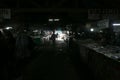 Vendor stalls at a street market in Asia