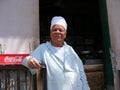 Vendor in traditional wear dress in Country side near river Nile cairo