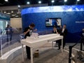 Vendors demostrate a Royole product for the customers at CES Royalty Free Stock Photo