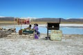 Vendors in Salinas Grandes, Argentina Royalty Free Stock Photo