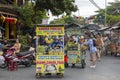 Vendors sell food at Nguyen Hoang Night Market in Hoi An, Vietnam Royalty Free Stock Photo