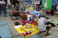 Vendors sell various of second hand stuffs