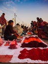 Vendors selling colours