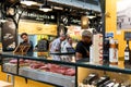 Vendors Selling Ham, Bacon And Meat Products In Mercado de Campo de Ourique