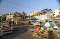 Retail market on river ghat of Nashik