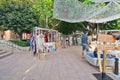 Vendors and visitors at the Sunset Market Puerto Portals