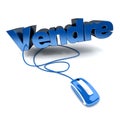 Vendre, to sell in French Royalty Free Stock Photo