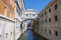 The sightworthy Bridge of Sighs in Venice Royalty Free Stock Photo