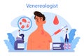 Venereologist concept. Professional diagnostic of dermatology disease