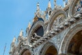 Venetian architecture in detail, details of architecture in San Marco Square in Venice Royalty Free Stock Photo