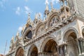 Venetian architecture in detail, details of architecture in San Marco Square in Venice Royalty Free Stock Photo