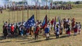 Venetian an Austrian Armies during the Battle at the 17th Century Historical Renactment in Palmanova Royalty Free Stock Photo