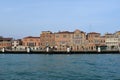 Venetian buildings view architecture canal grande venice landscape from boat Royalty Free Stock Photo