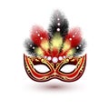 Venetian carnival mask emblem Royalty Free Stock Photo