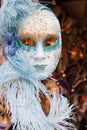 Venetian carnival mask with headdress Royalty Free Stock Photo