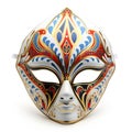 Venetian carnival mask isolated on white background with clipping path Royalty Free Stock Photo