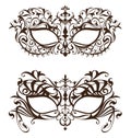 Venetian carnival mask with ornament pattern