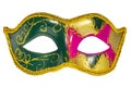 Venetian Carnival Mask patterned asymmetrical frontal picture