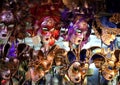 Venetian Carnival Masks at Night, Venice, Italy Royalty Free Stock Photo