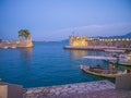 Venetian Castle and harbour of Nafpaktos. Gulf of Corinth, Greece. Royalty Free Stock Photo