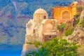 Venetian castle in Oia Santorini, Greece Royalty Free Stock Photo