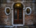 The Venetian door. Veneto. Italy.