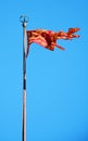 Venetian flag in St. Mark`s Square, in Venice, Italy Royalty Free Stock Photo