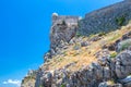 The venetian fortress of Fortezza on the hill at the old town of Rethimno, Crete, Greece. Royalty Free Stock Photo