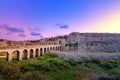 The Venetian Fortress of Methoni at sunset in Peloponnese, Messenia.