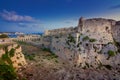 The Venetian Fortress of Methoni at sunset in Peloponnese, Messenia. Royalty Free Stock Photo