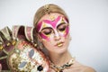 Venetian golden mask Royalty Free Stock Photo