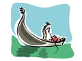 Venetian gondola Royalty Free Stock Photo