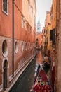 Venetian gondolas on the canals of Venice