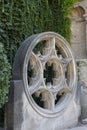 Venetian Gothic architecture in the Hotel de Sully in the garden.