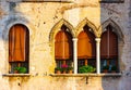 Venetian gothic house detail in Portogruaro Royalty Free Stock Photo