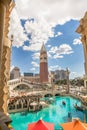 The Venetian Hotel and Casino view of the canal and gondola ride