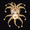 venetian jester mask. Vector illustration decorative design