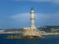 Venetian Lighthouse of Chania, Historic Landmark at the Chania Old Port on Crete Island