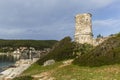 Venetian lighthouse in the Fiscardo village on Kefalonia island Royalty Free Stock Photo