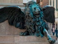 Venetian lion on bas-relief on the streets